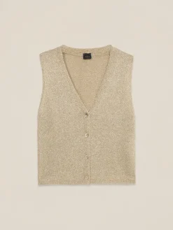 Gilet in filato lurex