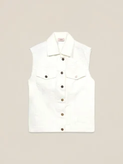 Gilet in gabardine misto cotone