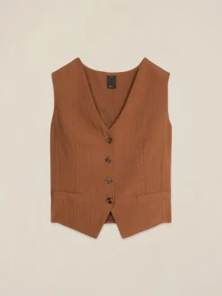 Gilet in tessuto fluido