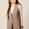 Gilet in tessuto misto viscosa