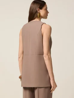 Gilet in tessuto misto viscosa