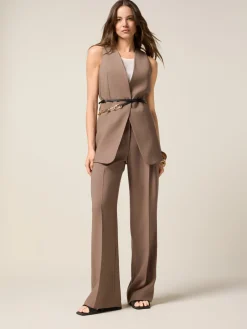Gilet in tessuto misto viscosa