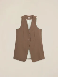 Gilet in tessuto misto viscosa