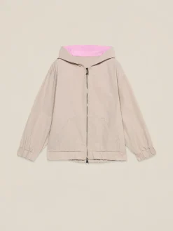 Giubbotto in nylon con cappuccio