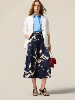 Gonna pantalone in cotone fantasia
