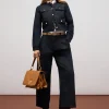 Jeans a palazzo con cintura