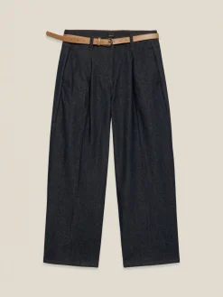Jeans a palazzo con cintura