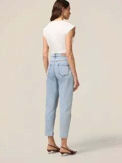 Jeans boyfit con castoni