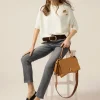 Jeans regular con borchie decorative
