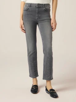 Jeans regular con borchie decorative