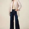 Jeans wide leg in denim rinse