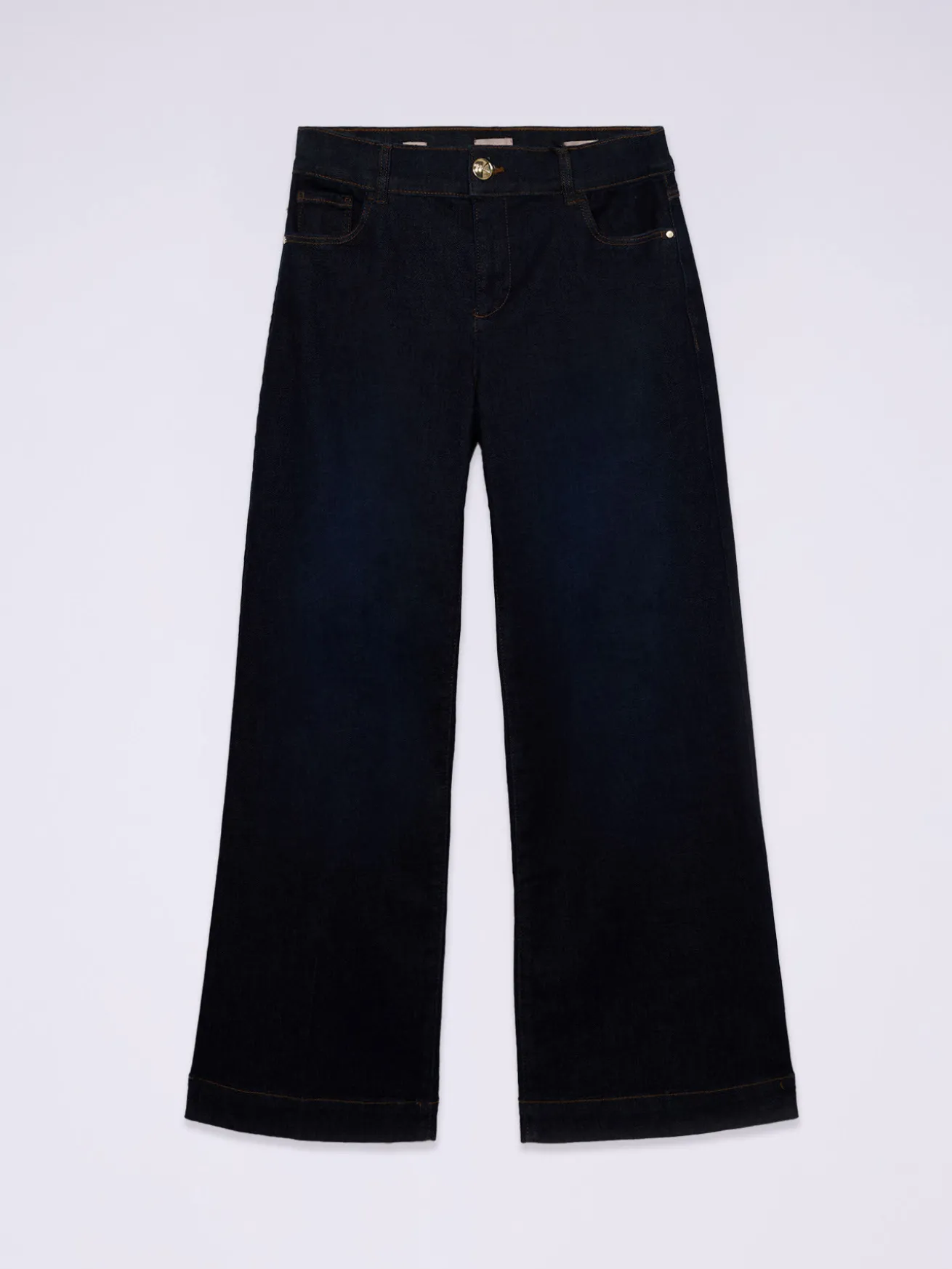 Jeans wide leg in denim rinse
