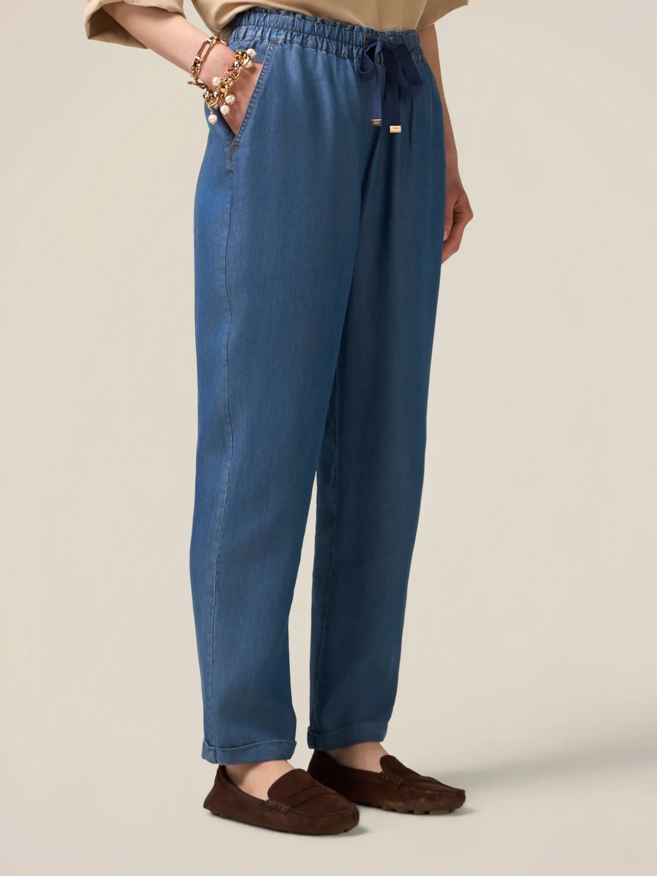 Joggers in tencel