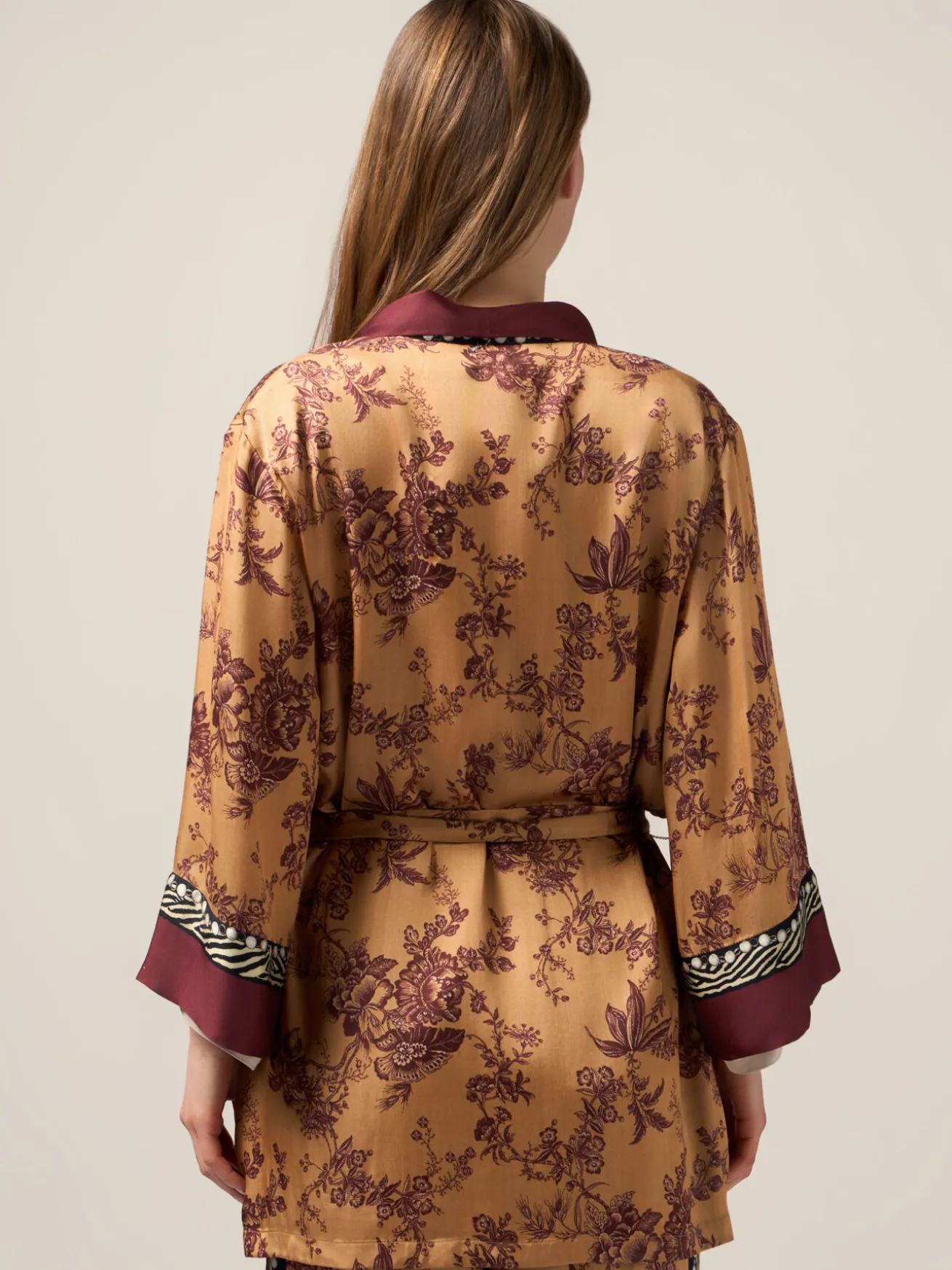 Kimono in raso di viscosa