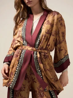 Kimono in raso di viscosa