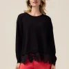 Maglia con inserto in pizzo