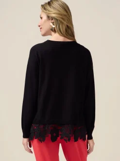 Maglia con inserto in pizzo