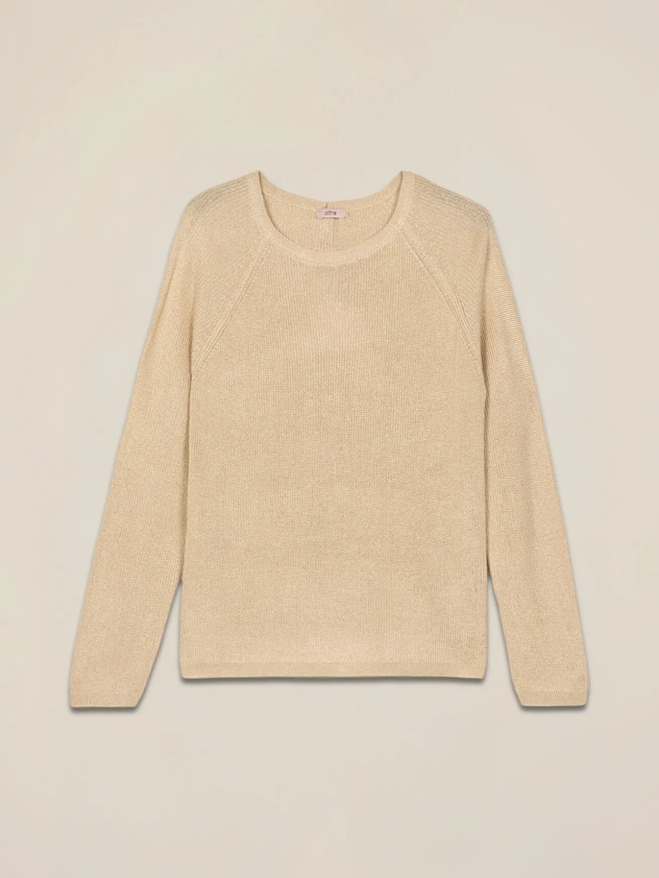 Maglia girocollo lurex con bottoni dietro