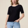 Maglia maniche corte con profili a contrasto