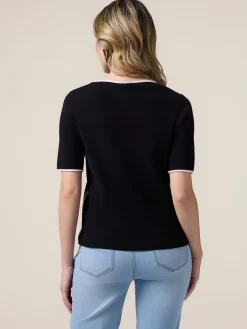 Maglia maniche corte con profili a contrasto