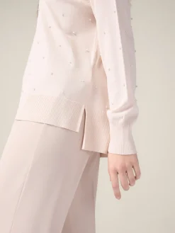 Maglia misto viscosa con applicazioni