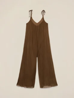 Maxi tuta in seta/viscosa