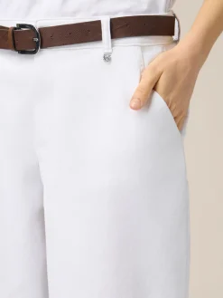 Pantaloni baggy in cotone con cintura