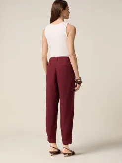 Pantaloni baggy in lino/viscosa