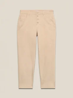 Pantaloni boyslim in cotone/lyocell