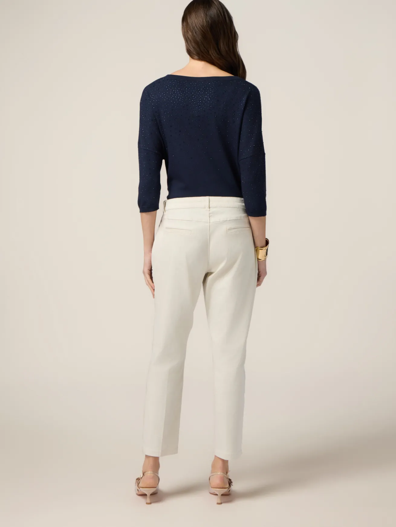 Pantaloni chino misto tencel