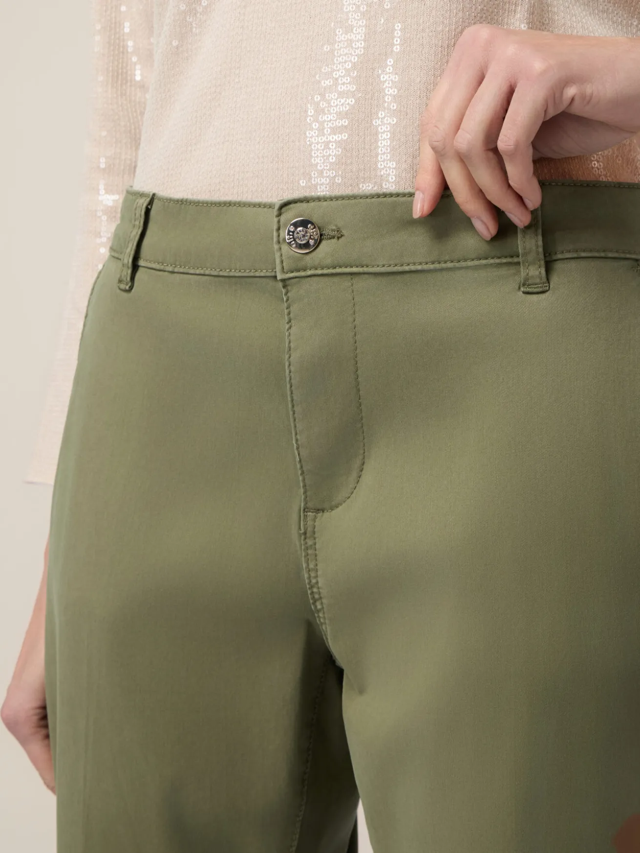 Pantaloni chino misto tencel