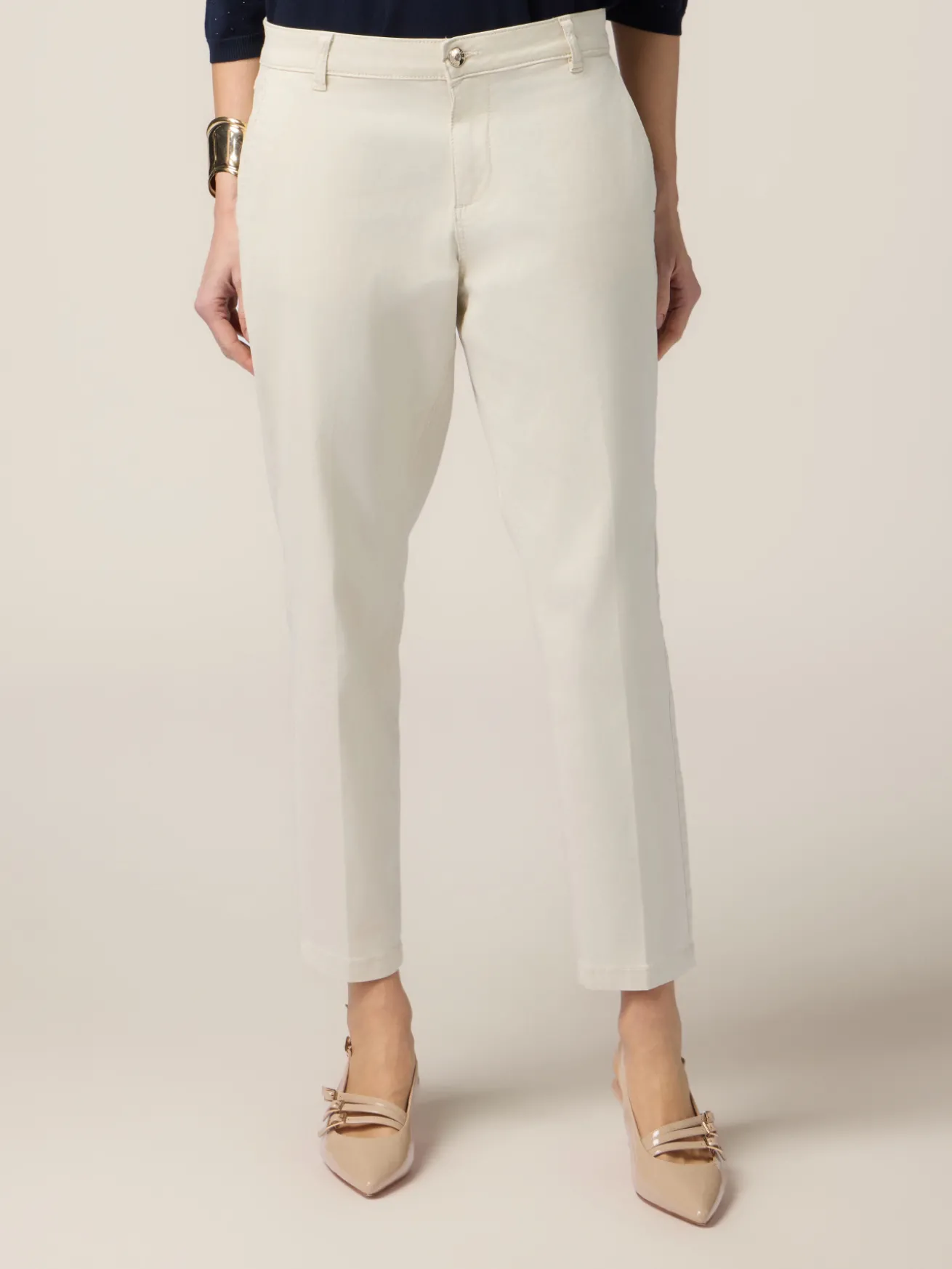 Pantaloni chino misto tencel