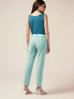 Pantaloni con dettaglio in raso