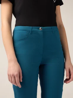 Pantaloni cropped misto cotone