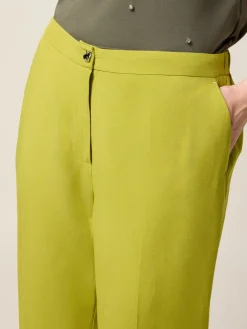 Pantaloni cropped misto lino
