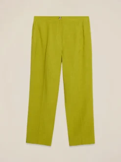 Pantaloni cropped misto lino