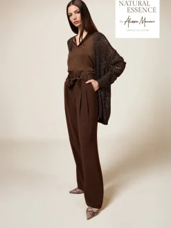 Pantaloni fluidi con cintura