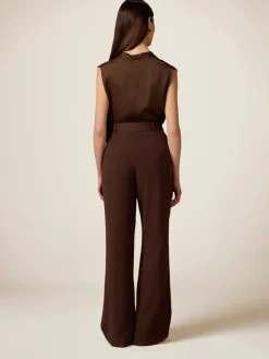Pantaloni fluidi con cintura