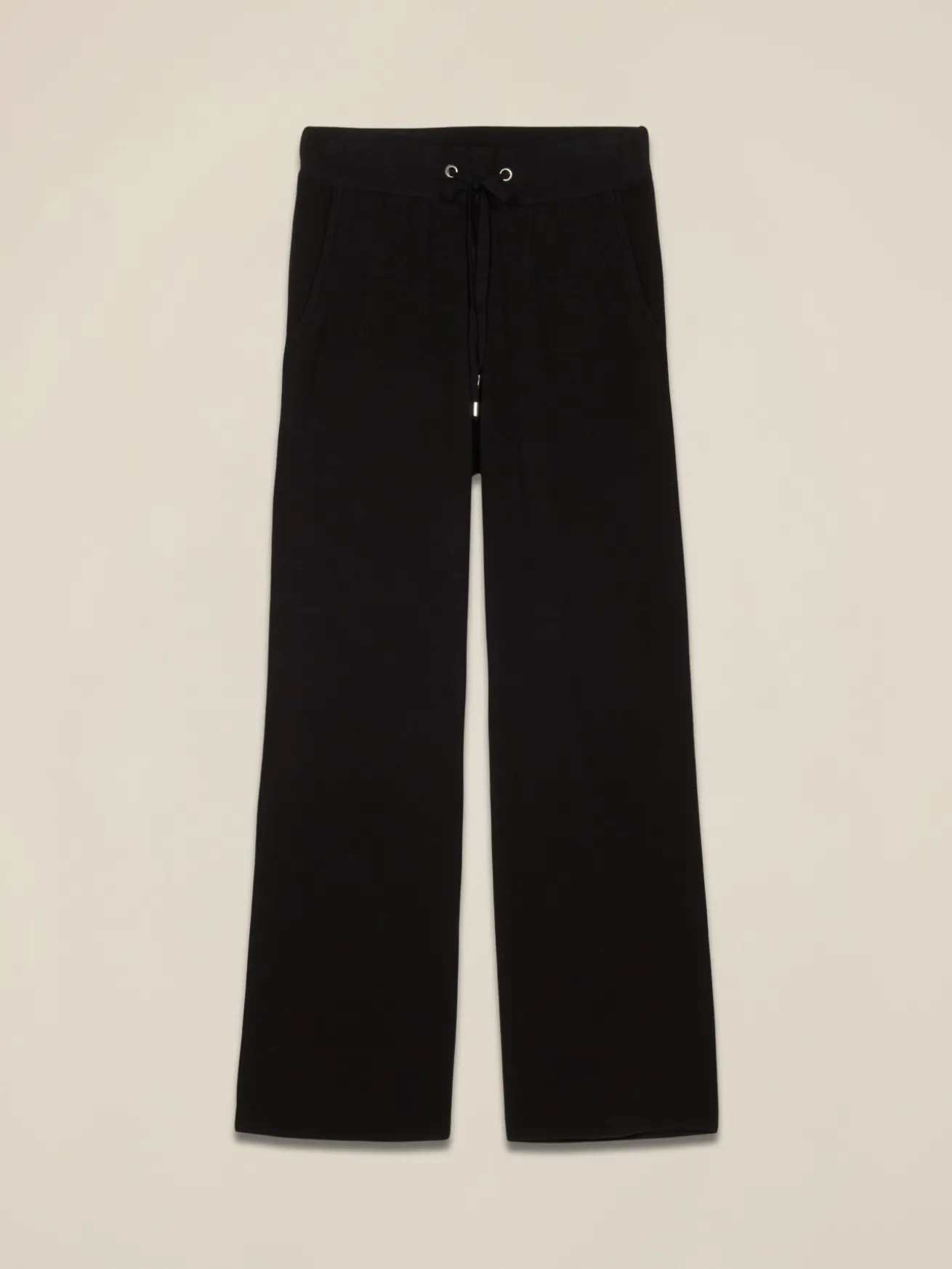 Pantaloni in maglia con profili a contrasto