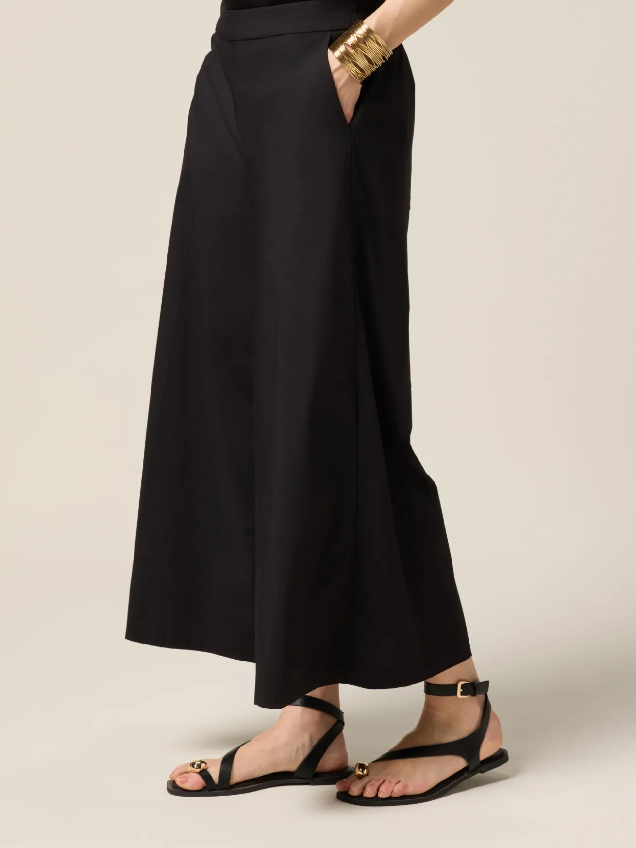 Pantaloni palazzo cropped