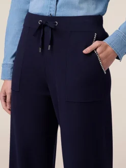 Pantaloni palazzo in maglia