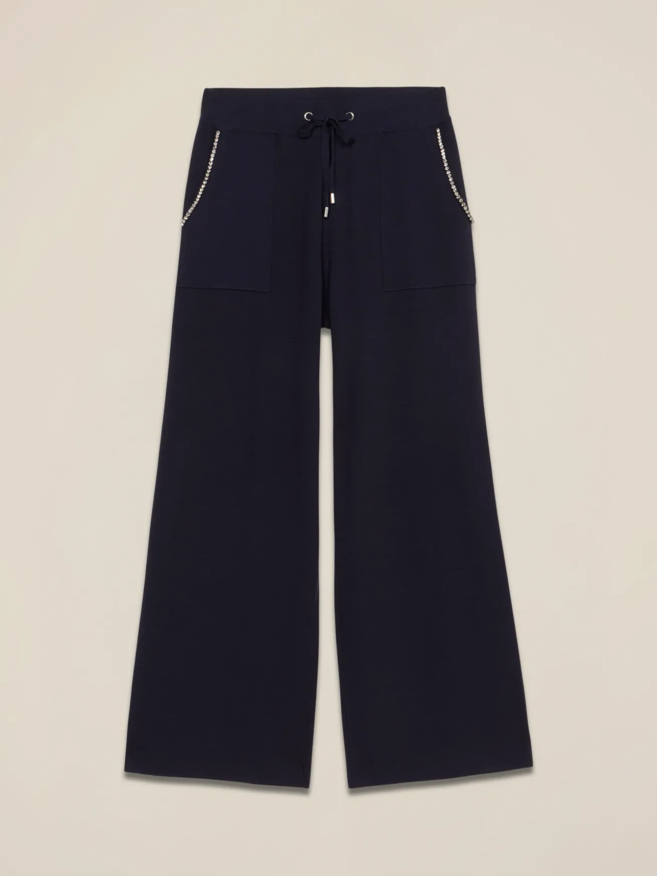 Pantaloni palazzo in maglia