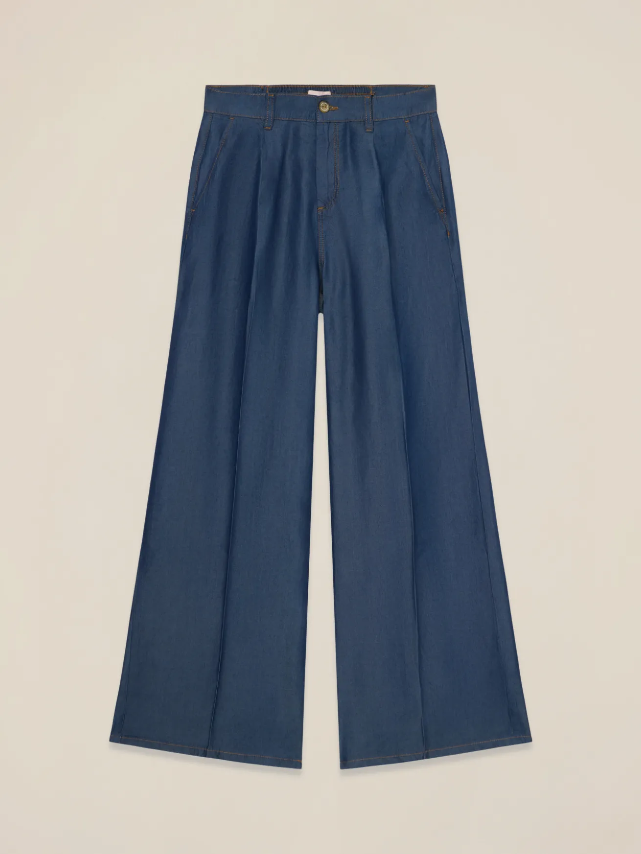 Pantaloni palazzo in tencel