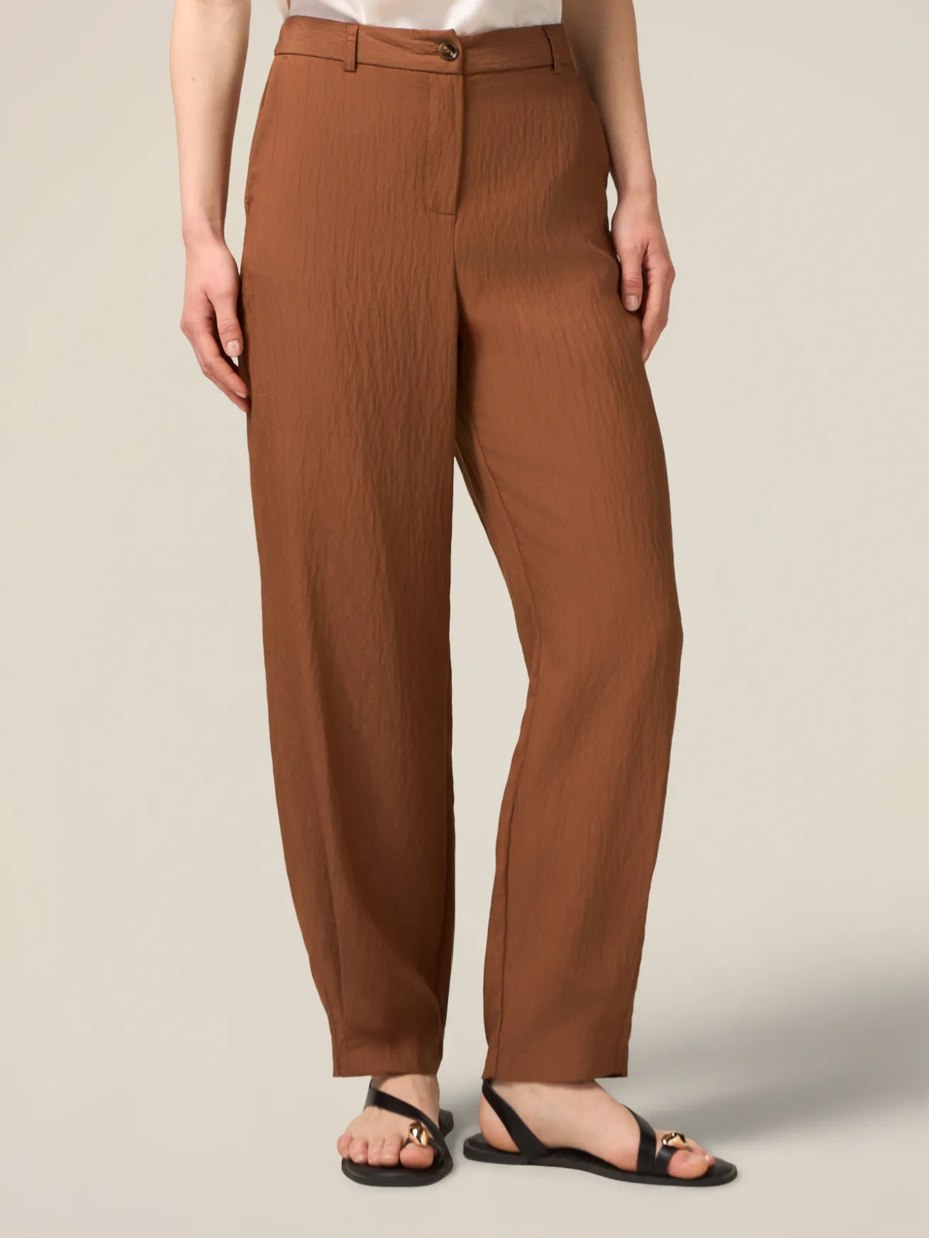 Pantaloni palazzo in tessuto fluido