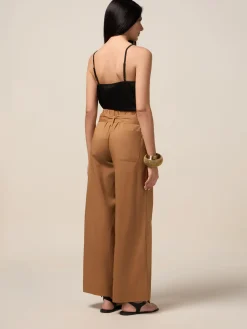Pantaloni palazzo misto cotone