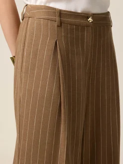 Pantaloni palazzo misto lino