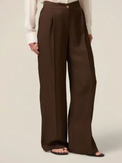 Pantaloni palazzo misto lino
