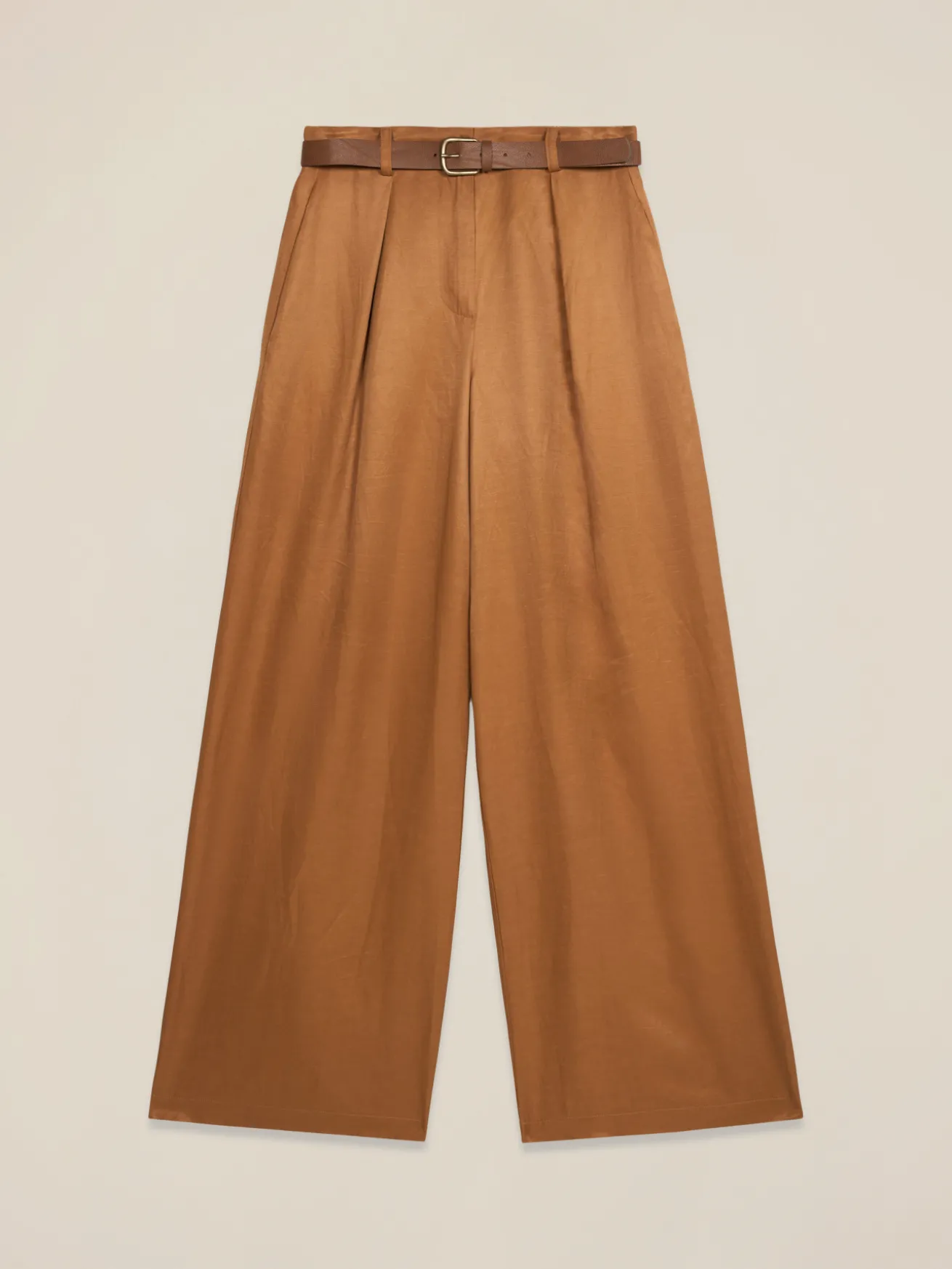 Pantaloni palazzo misto lino