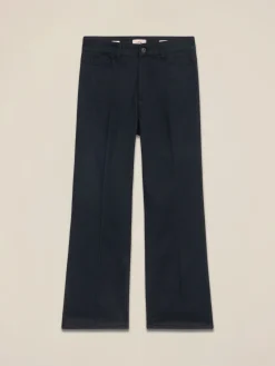 Pantaloni regular in denim con micro cristalli