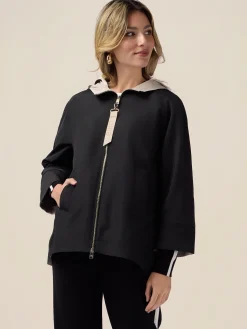 Parka con cappuccio e zip